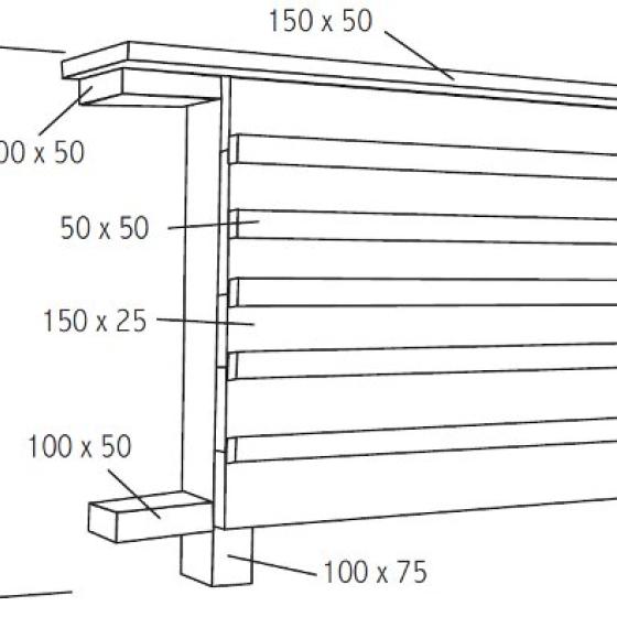 Horizontal board and batten fence