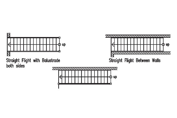 Straight stairs