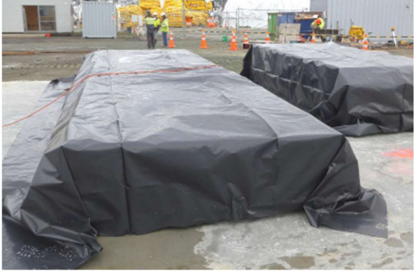 Site storage of mass timber panels (XLam Australia)