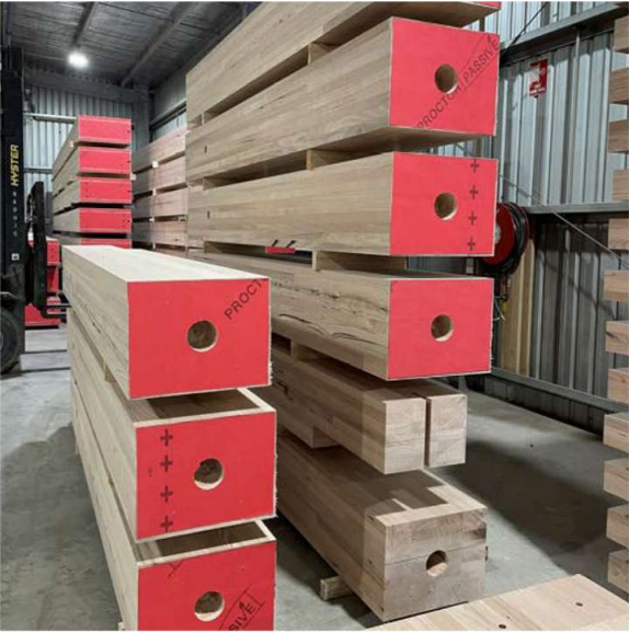 End grain to Glulam columns (MassLAM)