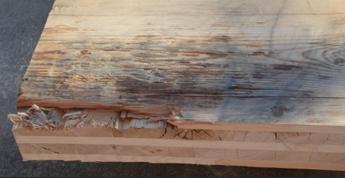 Mechanical damage CLT to be repaired 