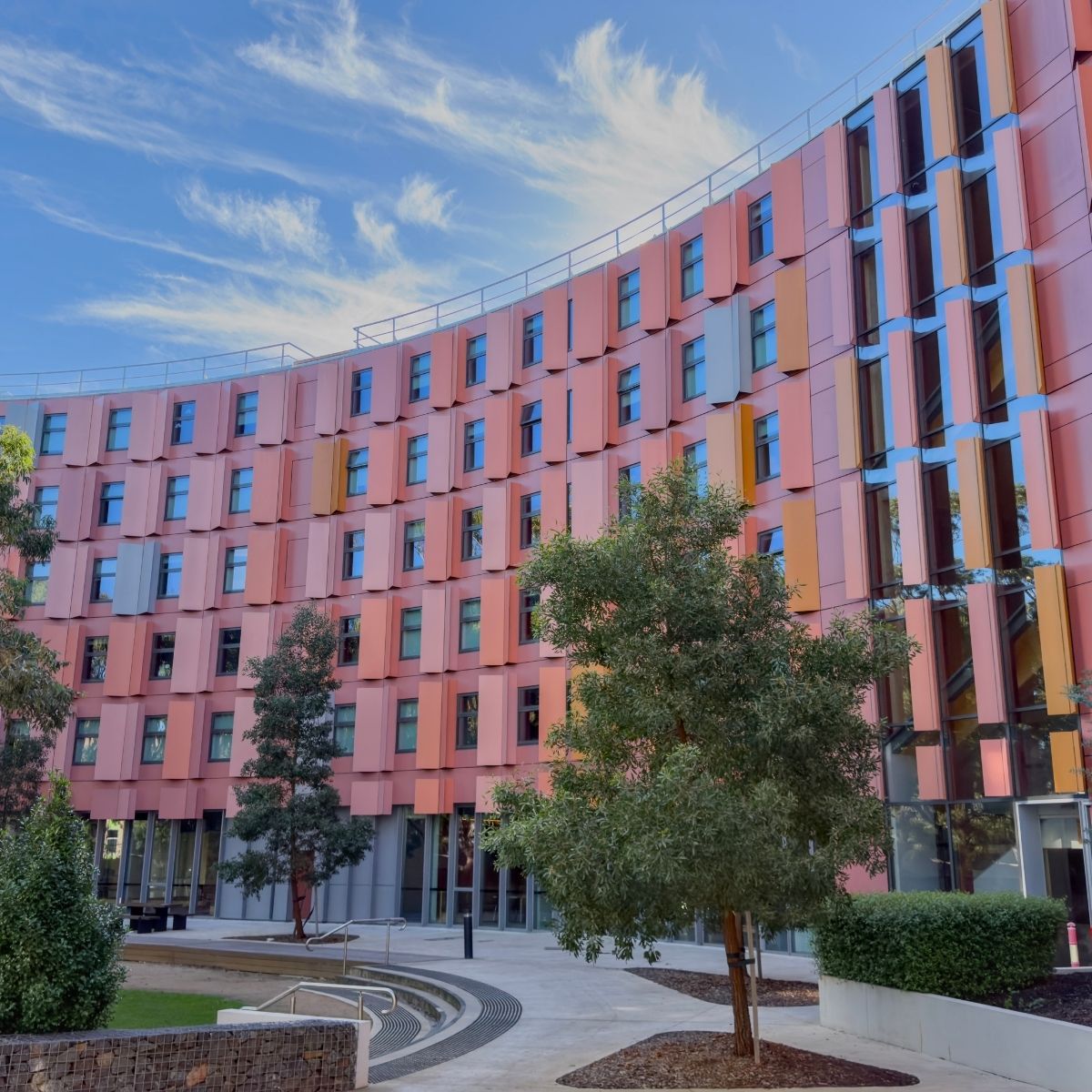 La Trobe University, North South Student Accommodation exterior building detail
