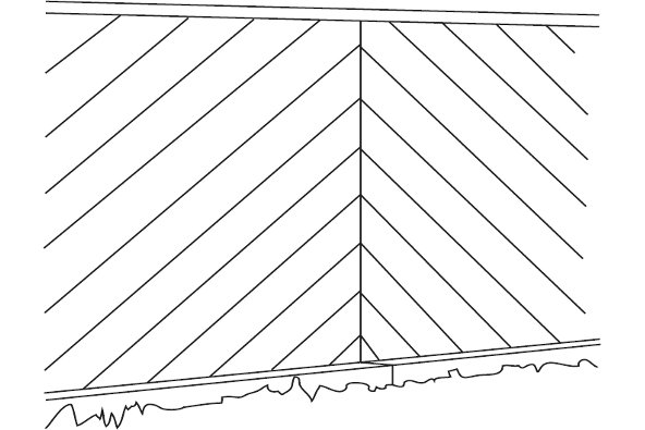 Herring bone board fence