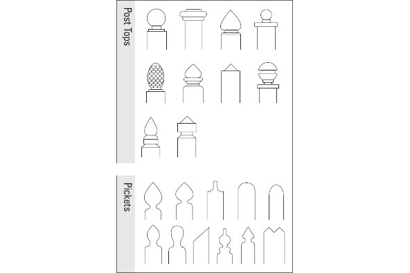 Examples of picket fence profiles