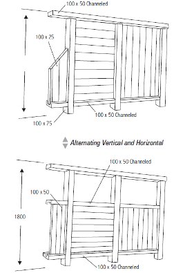Channel Fences - Alternating vertical and horizontal