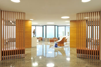 a room with a marble floor and a marble floor