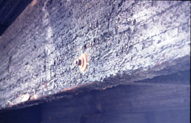 a close-up of a wood beam