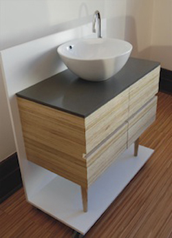 Hardlam single basin bathroom cabinet
