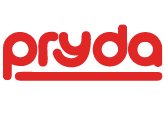 a red and black logo