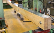 Timber-steel hybrid beam testing