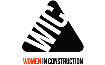 a black triangle with white text