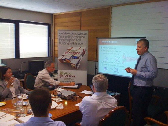 architects and engineers at a WoodSolutions Tutorial