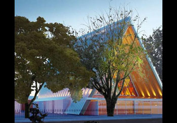Shigeru Ban cardboard cathedral 7
