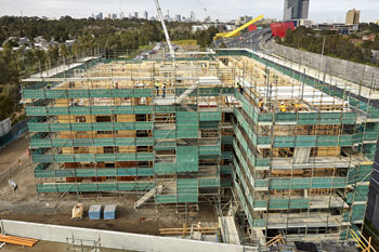 The Green Parkville during construction