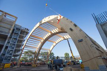 The Leeds recycle facility glulam arch