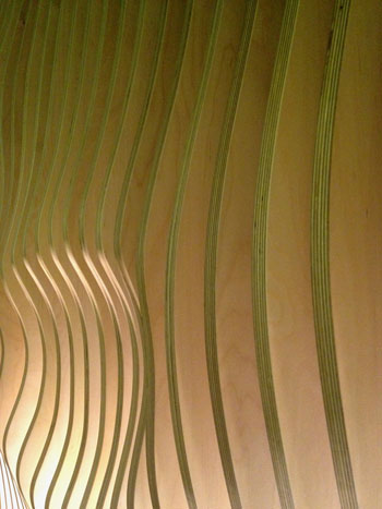 CNC routed plywood for this architectural ornament by Ora-Ito