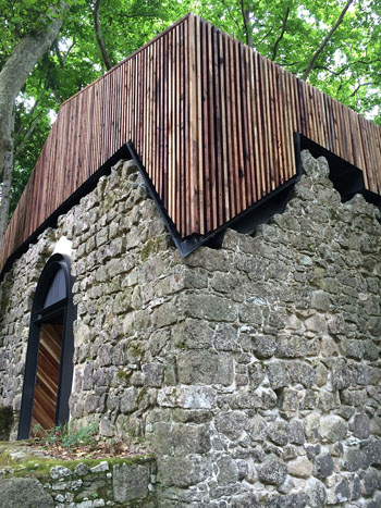 A wood and stone restoration