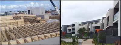 Multi-storey timber framed apartments
