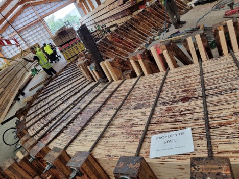 Steel press system. Source: Red Stag TimberLab.