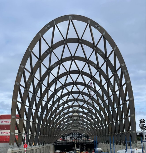West Gate Tunnel Timber Net as experienced upon entry. Source: Red Stag TimberLab.