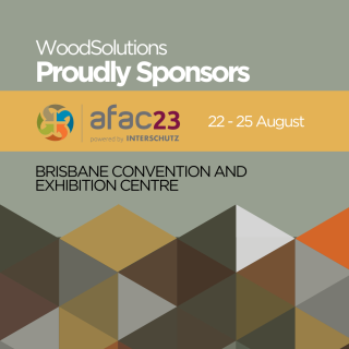 WoodSolutions Proudly Sponsors AFAC 2023 Conference 22-25 August at the Brisbane Convention and Exhibition Centre
