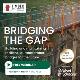 Timber QLD tile on bridging the gap webinar