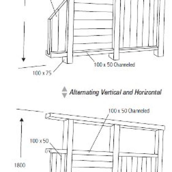 Channel Fences - Alternating vertical and horizontal