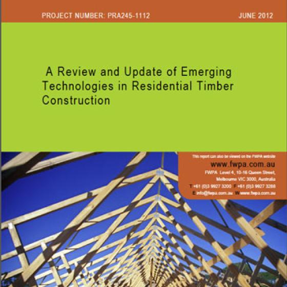 Emerging residential timber technologies report cover