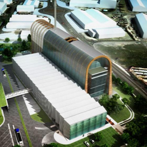 Artist's impression of the completed Leeds recycle facility