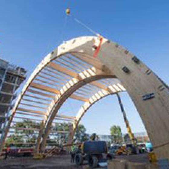 The Leeds recycle facility glulam arch