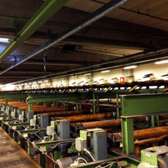 Rows and rows of sorting machines