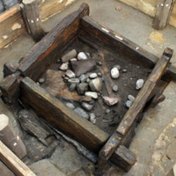 The 7000-year-old well of Altscherbitz near Leipzig during the excavation.