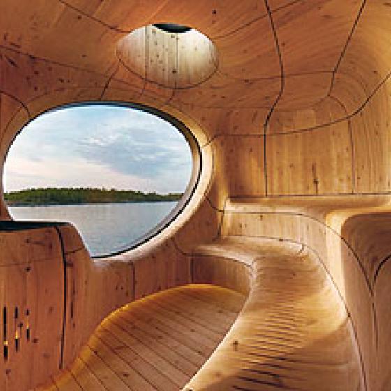 Ontario Wood Award Winner: Grotto, San Souci, ON; Architect: Partisan Projects; Engineer: Moses Structural Engineers Inc.