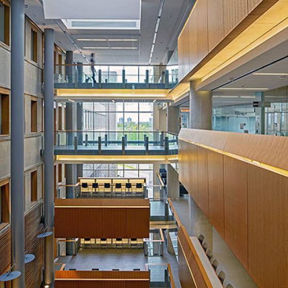 Interior Wood Design Award Winner: School of Social Sciences, Ottawa, ON; Architect: Diamond Schmitt Architects in joint venture with KWC Architects; Engineer: Halsall Associates