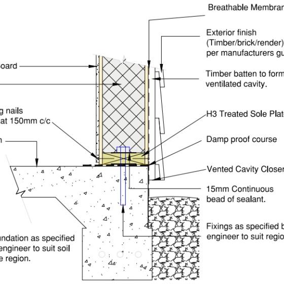 SIP wall fixing to a slab SIP wall fixing to a slab