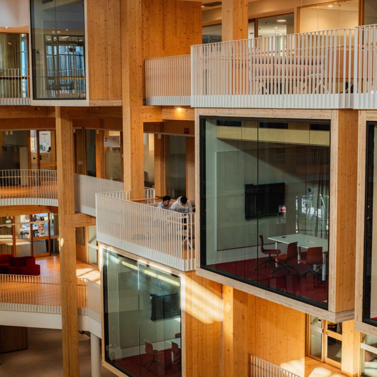 Photo of interior structure, Michael Kirby Building, Macquarie Law School