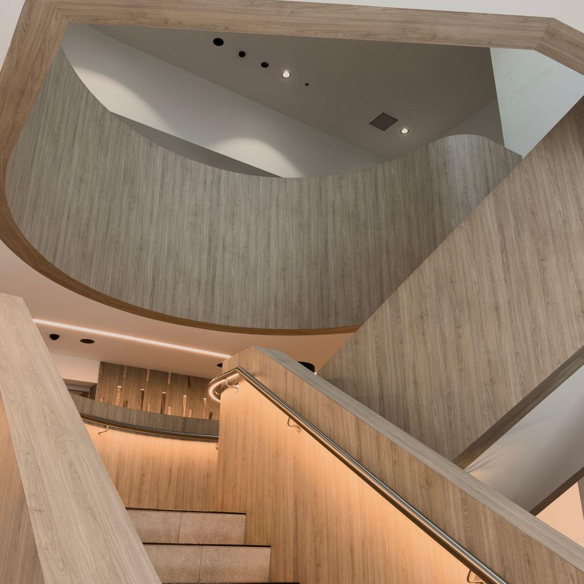 Northcote Aquatic Centre timber staircase