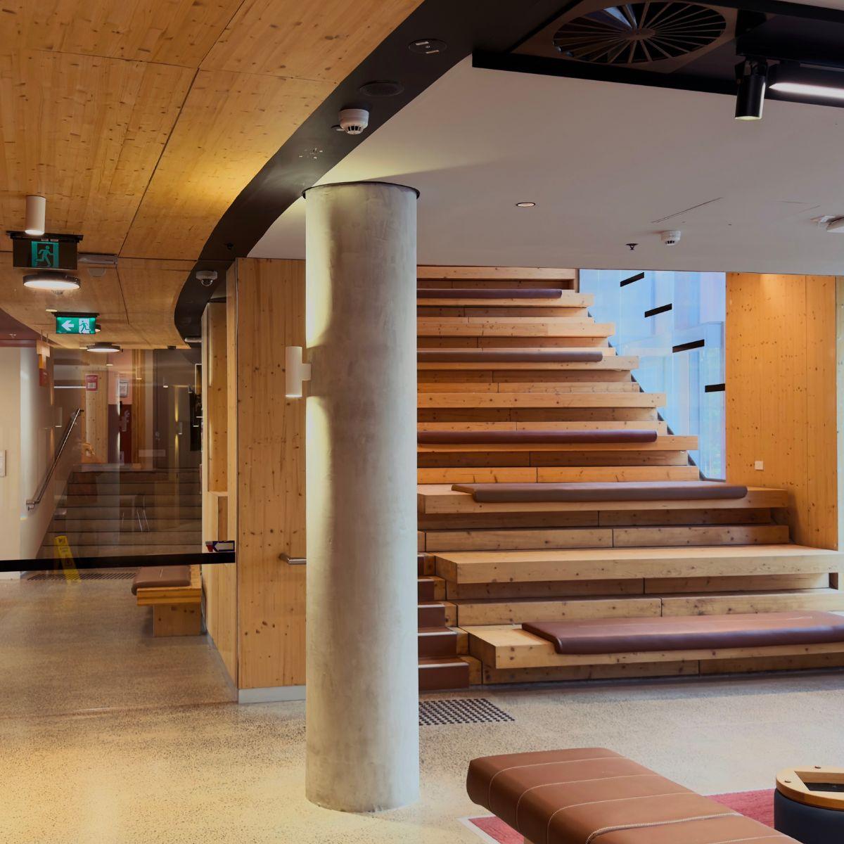 La Trobe University, North South Student Accommodation internal stairwell
