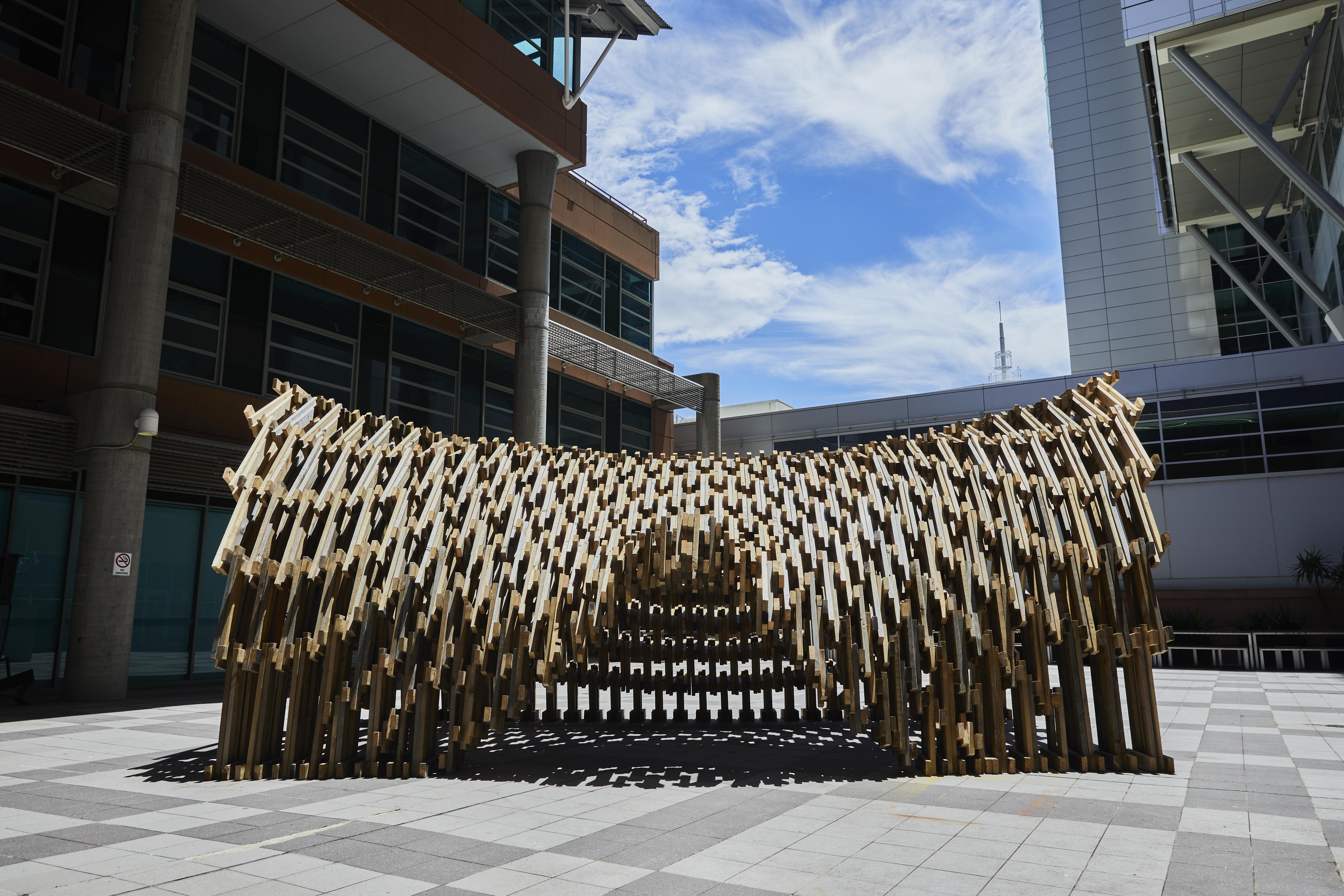 a structure made of wood