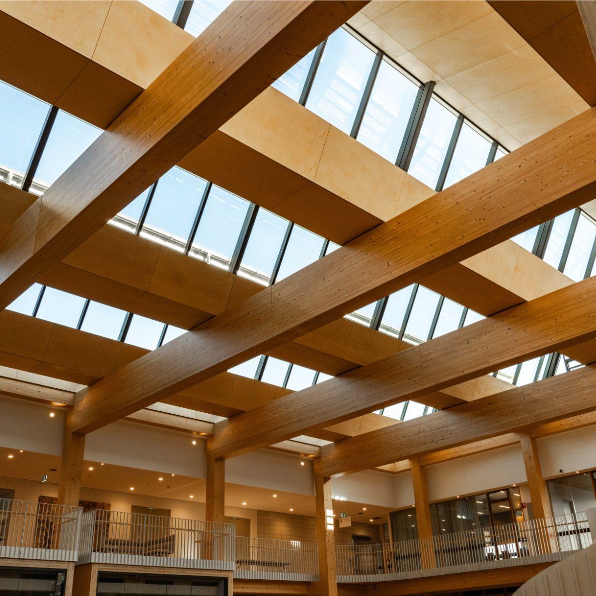Photo of interior structure, Michael Kirby Building, Macquarie Law School