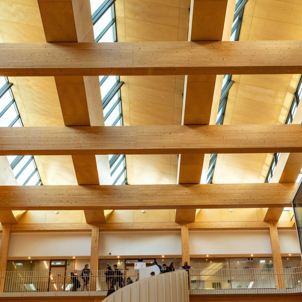 Photo of interior structure, Michael Kirby Building, Macquarie Law School