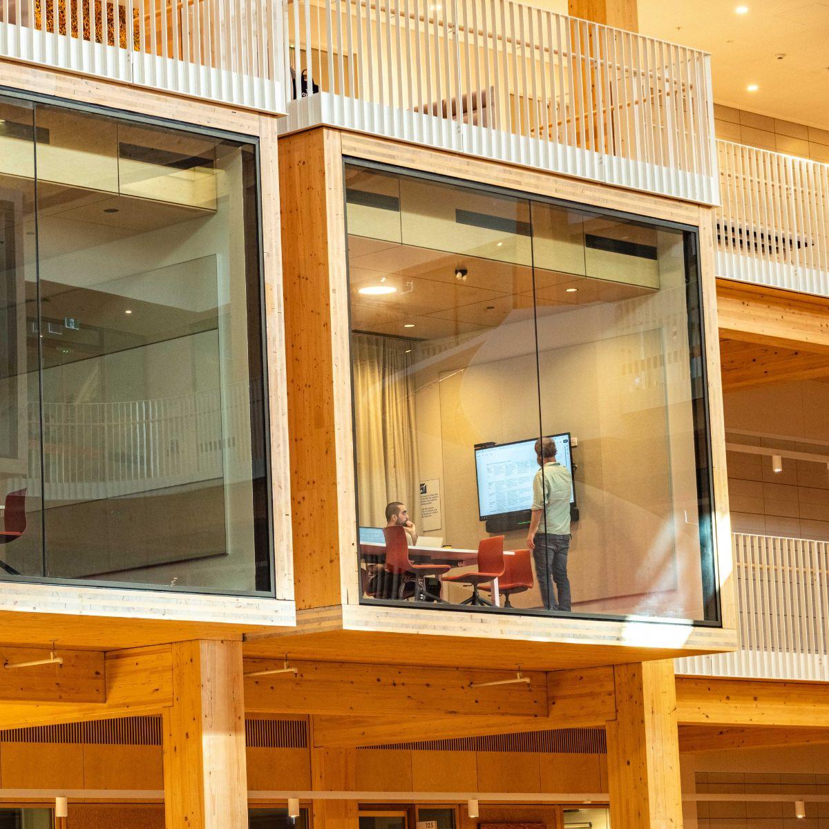 Photo of interior detail, Michael Kirby Building, Macquarie Law School