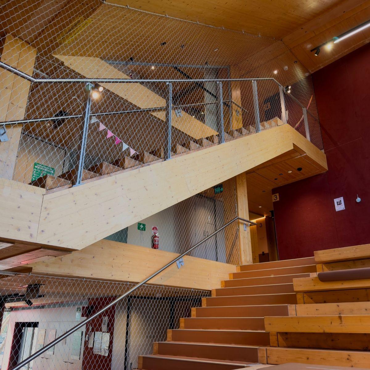 La Trobe University, North South Student Accommodation timber-rich internal stair detail