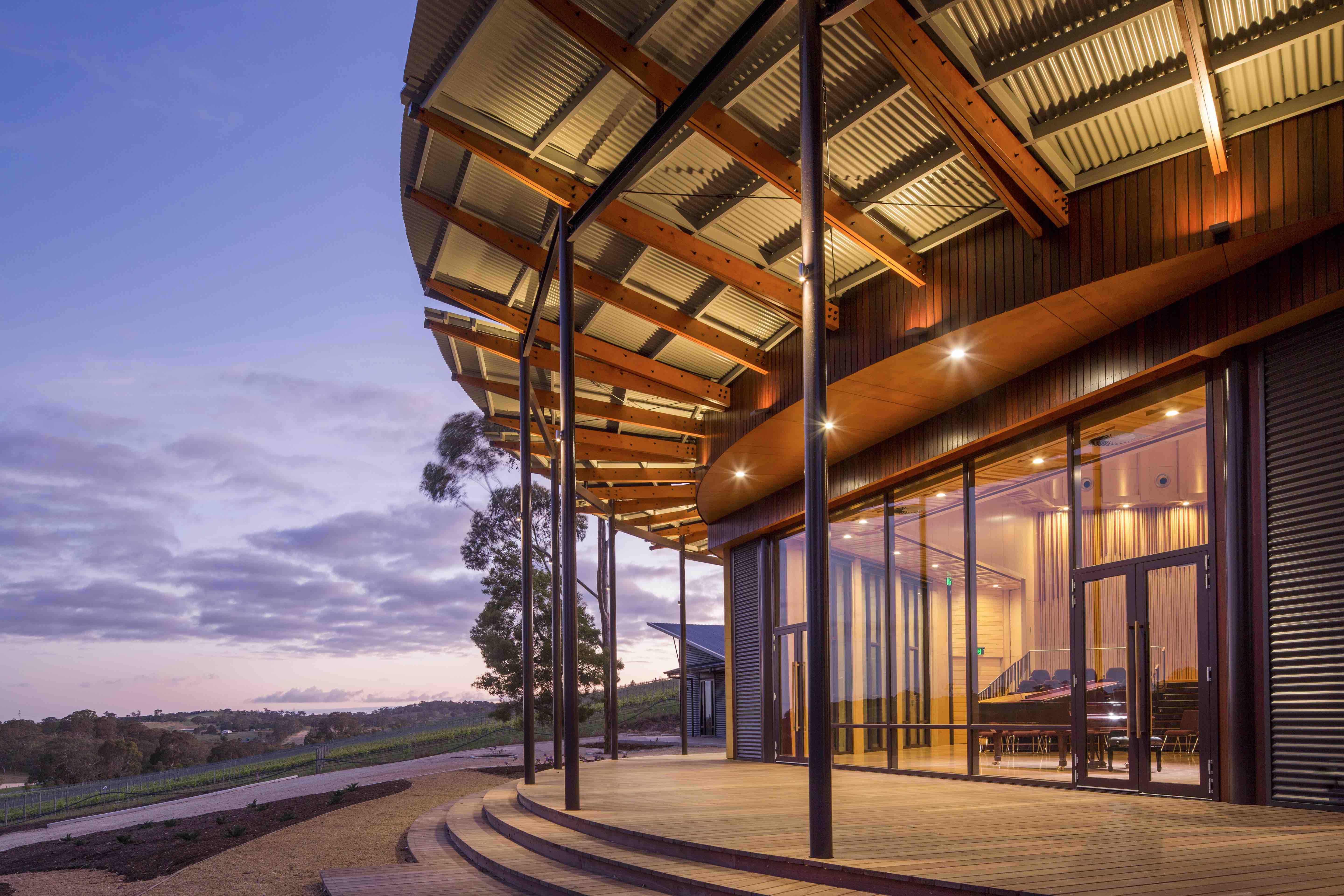a building with a round roof