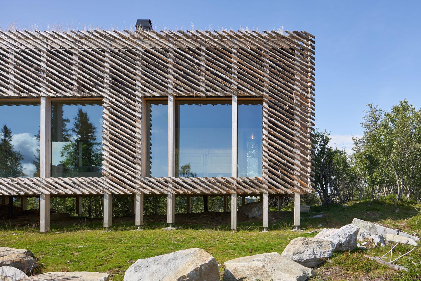 a building with a wooden structure