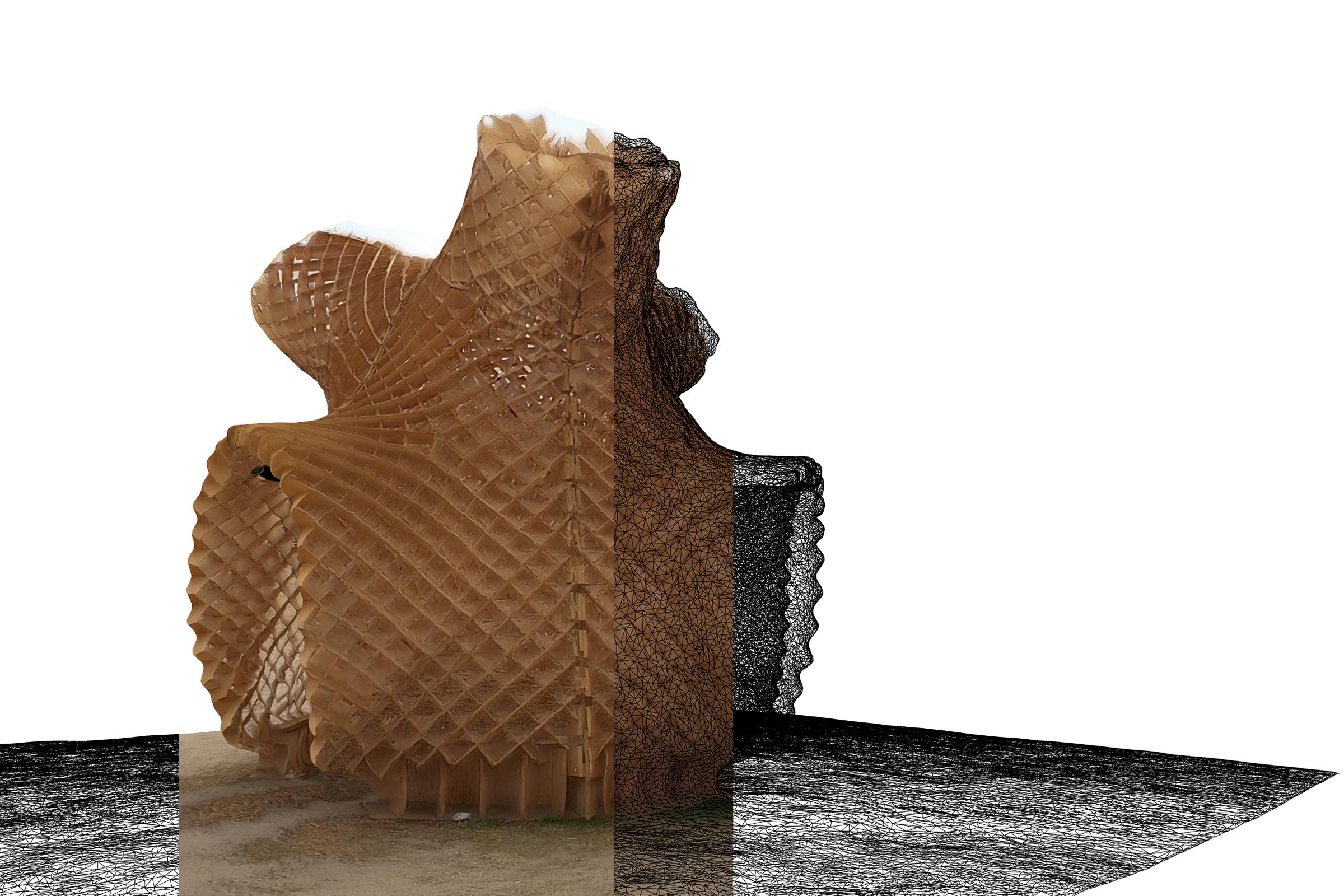 a brown and black object