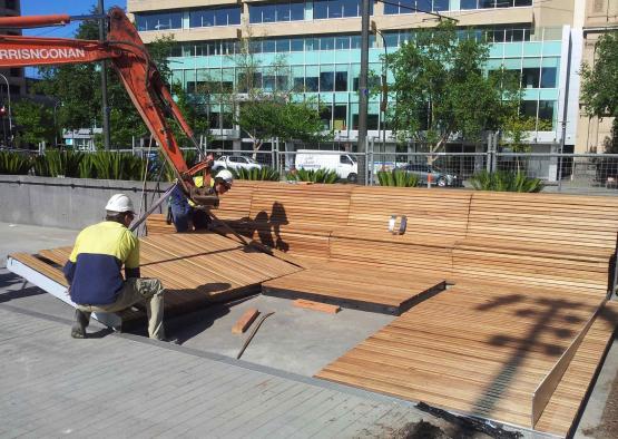 a group of men working on a construction site