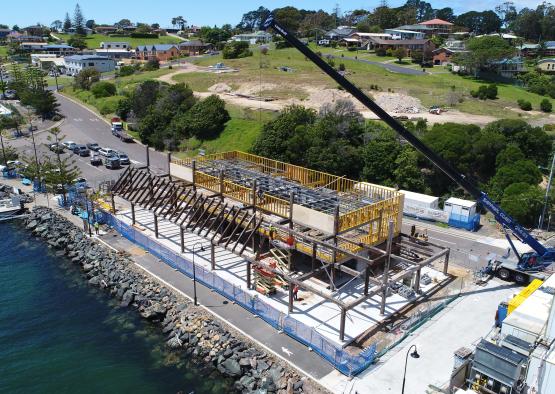 a crane on a construction site