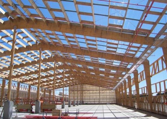 a building under construction with a clear sky