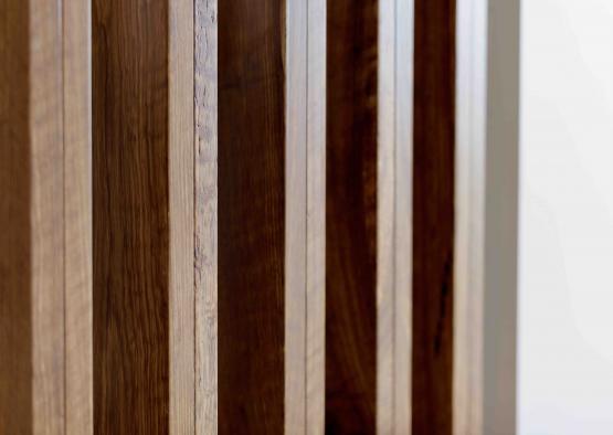 a close up of a wood panel